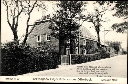 Ak Heiligenhaus Kreis Mettmann, Tersteegens Pilgerhütte an der Otterbeck