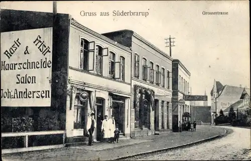 Ak Süderbrarup in Angeln, Großestraße, Friseur Andersen