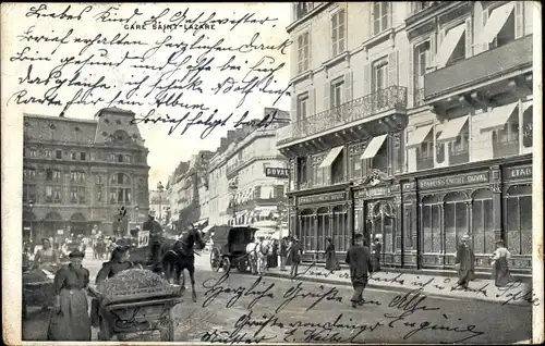 Ak Paris VIII, Gare Saint Lazare