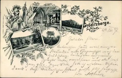 Ak Złotoryja Goldberg Schlesien, Grödlitzburg, Rittersaal