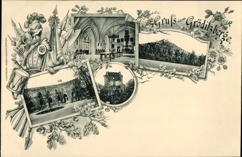 Ak Złotoryja Goldberg Schlesien, Grödlitzburg, Rittersaal