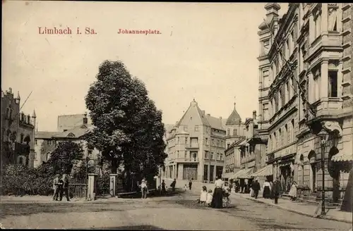 Ak Limbach in Sachsen, Johannesplatz