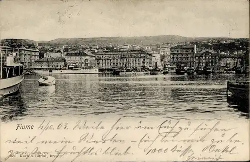 Ak Rijeka Fiume Kroatien, Hafen