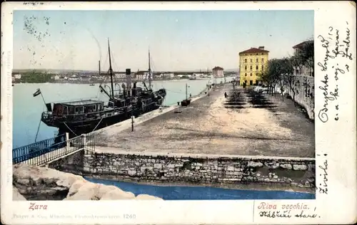 Ak Zadar Zara Kroatien, Riva vecchia