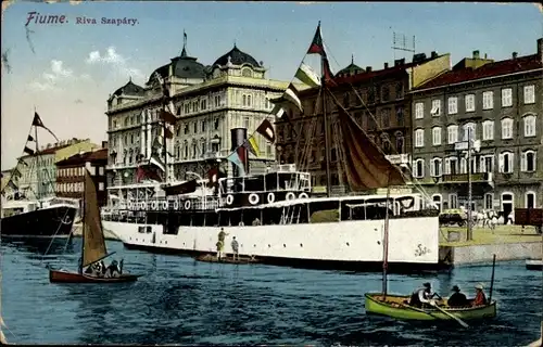 Ak Rijeka Fiume Kroatien, Riva Szapary