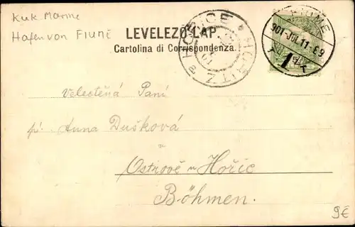 Ak Rijeka Fiume Kroatien, Palazzo Adria e governo maritimo