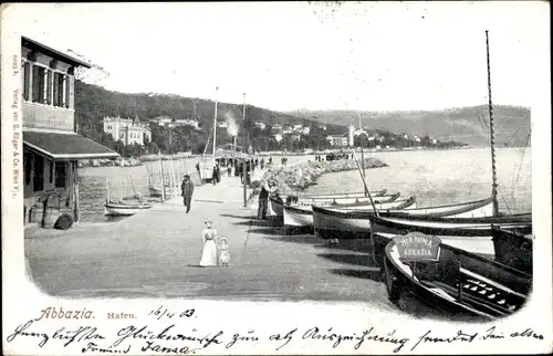 Ak Opatija Abbazia Kroatien, Hafen