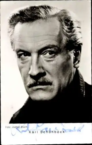 Ak Schauspieler Karl Schönböck, Portrait, Autogramm