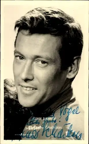 Ak Schauspieler Dietmar Schönherr, Portrait, Autogramm