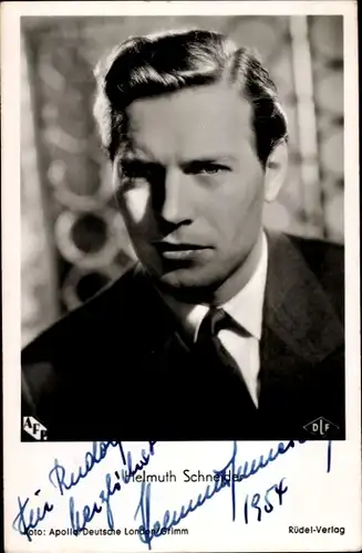 Ak Schauspieler Helmuth Schneider, Portrait, Autogramm