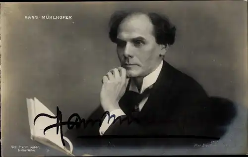 Ak Schauspieler Hans Mühlhofer, Portrait, Autogramm