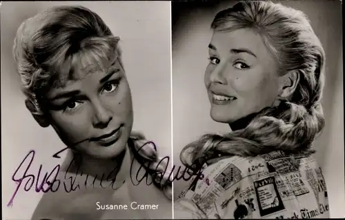 Ak Schauspielerin Susanne Cramer, Portrait, Der kühne Schwimmer, Autogramm