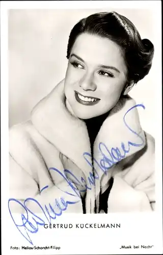 Ak Schauspielerin Gertrud Kückelmann, Portrait, Autogramm