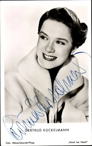Ak Schauspielerin Gertrud Kückelmann, Portrait, Autogramm