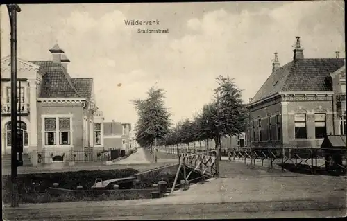 Ak Wildervank Groningen Niederlande, Stationsstraat