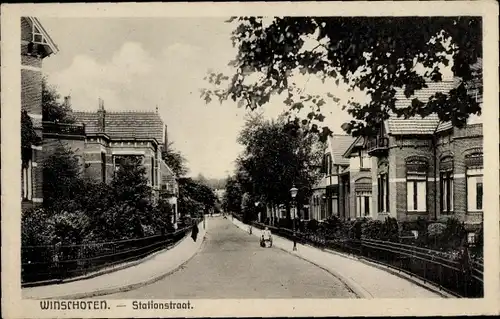 Ak Winschoten Groningen Niederlande, Stationstraat