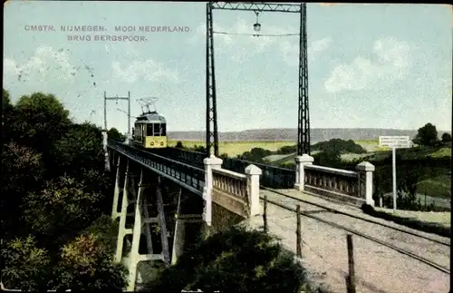 Ak Nijmegen-Gelderland, Bergspoor-Brücke