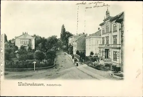 Ak Waltershausen in Thüringen, Bahnhofstraße