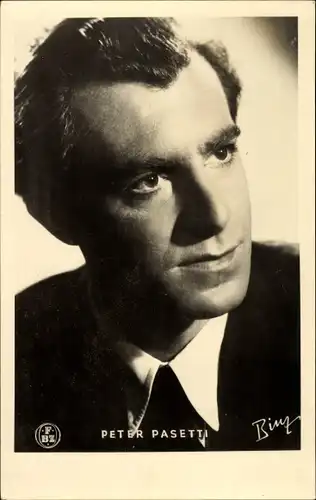 Ak Schauspieler Peter Pasetti, Portrait