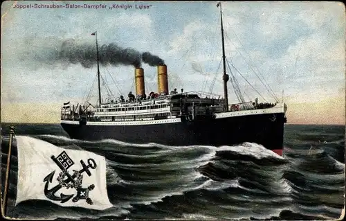 Ak Doppelschrauben-Salondampfer Königin Luise, Norddeutscher Lloyd Bremen