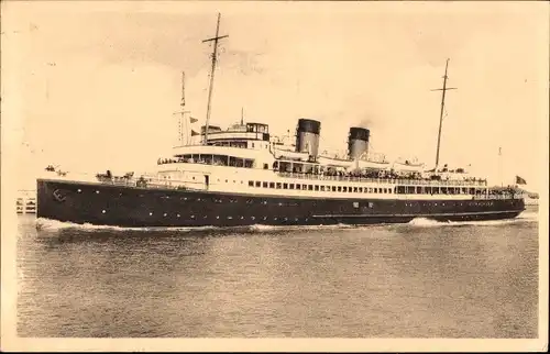 Ak Fährschiff der Strecke Dover Ostende