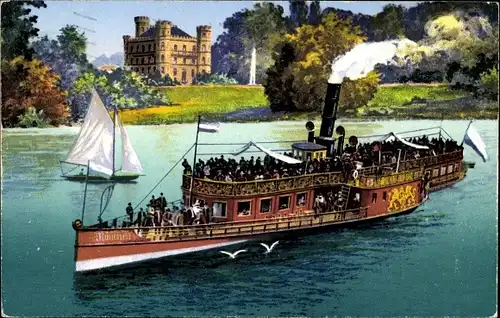 Ak Berg am Starnberger See in Oberbayern, Salondampfer München, Schloss Berg