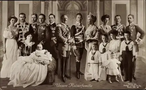 Ak Kaiser Wilhelm II. mit seiner Familie, Preußisches Kaiserhaus, Liersch 4403