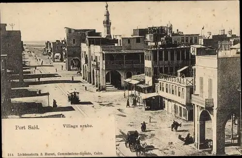 Ak Port Said Ägypten, Stadtbild