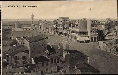 Ak Port Said Ägypten, Quartier Arabe