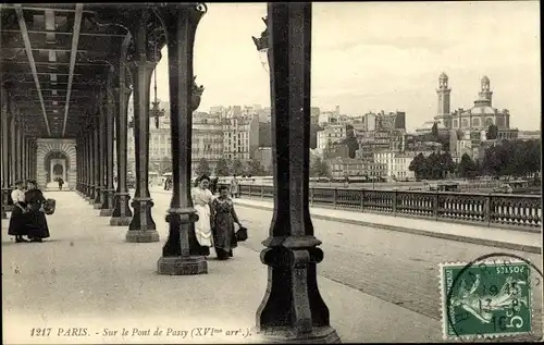 Ak Paris XVI Passy, Pont de Passy