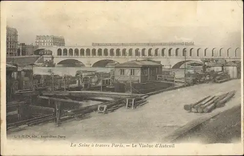 Ak Paris XVI Passy, Das Auteuil-Viadukt