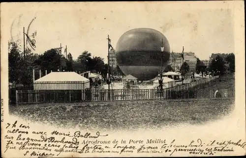 Ak Paris XVI, Aerodrome de la Porte Maillot