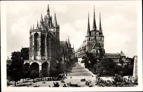 Ak Erfurt in Thüringen, Dom, Severikirche