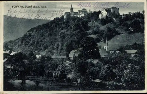 Ak Schwarzburg in Thüringen, Teilansicht