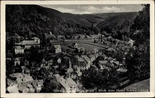 Ak Schwarzburg Thüringen, Blick vom Hotel Schwarzaburg, Panorama