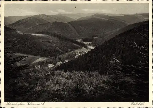 Ak Sitzendorf in Thüringen, Panorama, Bahnhof