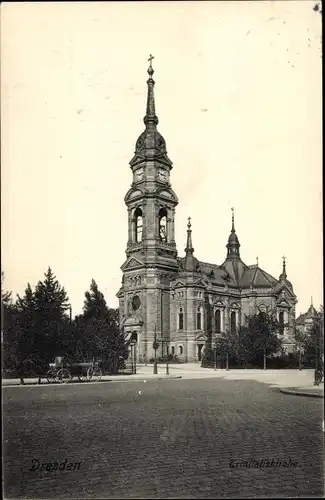 Ak Dresden Altstadt Johannstadt, Trinitatiskirche