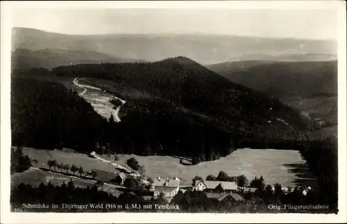 Ak Gehlberg Suhl in Thüringen, Schmücke, Panorama, Fliegeraufnahme