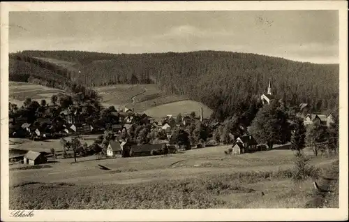 Ak Scheibe Alsbach Neustadt am Rennweg Thüringen, Blick auf den Ort