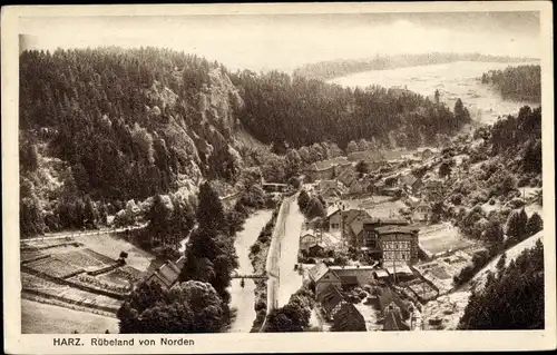 Ak Rübeland Oberharz am Brocken. Blick von Norden, Panorama