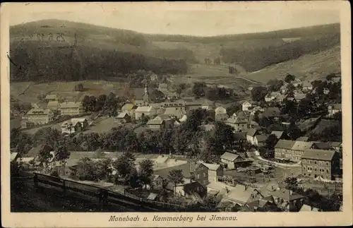 Ak Kammerberg Manebach Ilmenau in Thüringen, Panorama