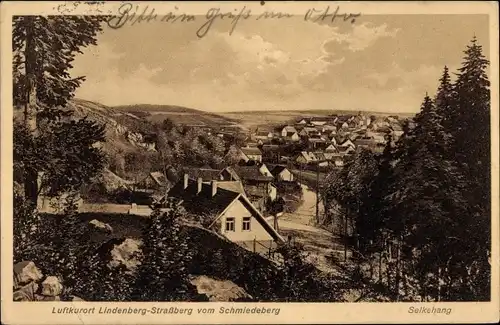 Ak Lindenberg Straßberg Harzgerode, Blick zum Ort