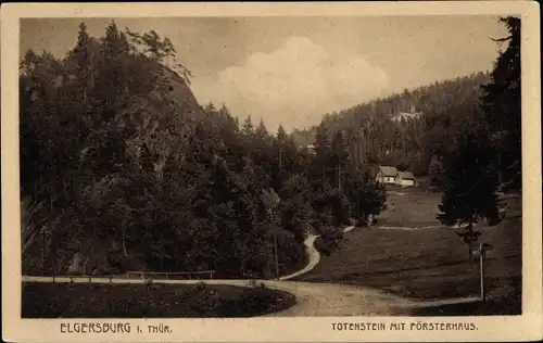 Ak Elgersburg in Thüringen, Totenstein, Försterhaus