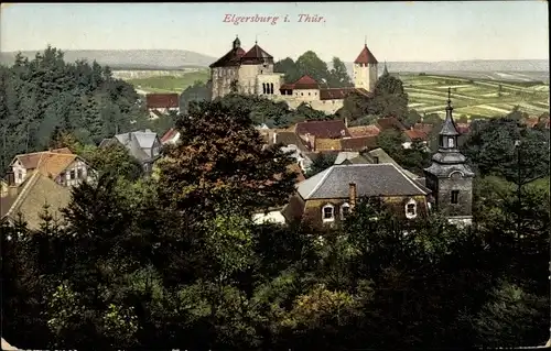Ak Elgersburg in Thüringen, Burg, Teilansicht