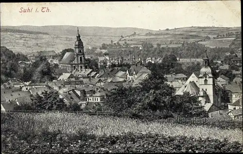 Ak Suhl in Thüringen, Teilansicht