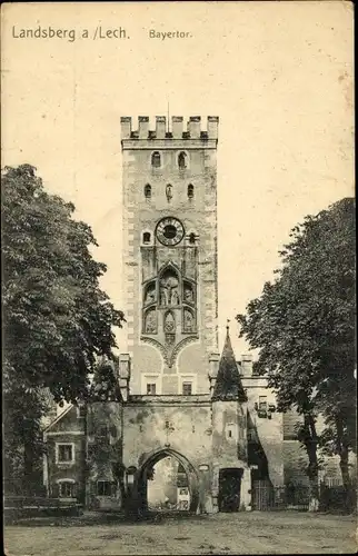 Ak Landsberg am Lech Oberbayern, Bayertor