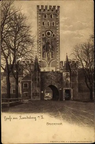 Ak Landsberg am Lech Oberbayern, Bayertor