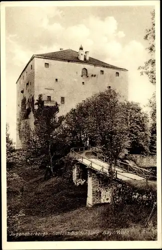 Ak Saldenburg Niederbayern, Jugendherberge, Schloss