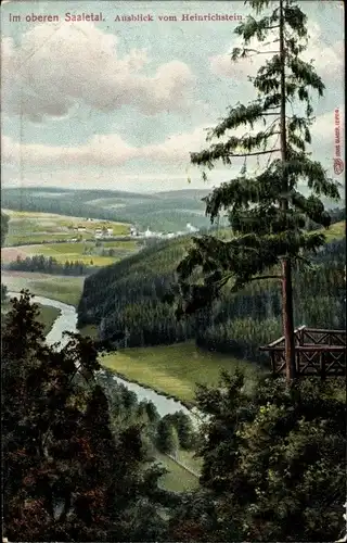 Ak Schönbrunn Ebersdorf Thüringen, Heinrichstein an der Saale, Ausblick