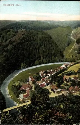 Ak Treseburg Thale im Harz, Vogelschau